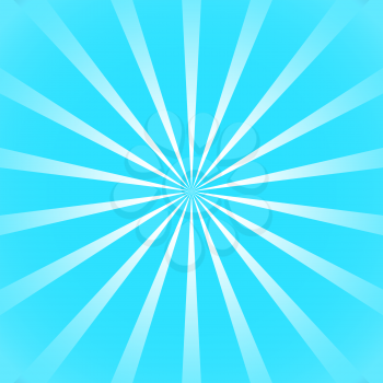 Blue sun ray background with gradient rays, 2d vector, eps 10