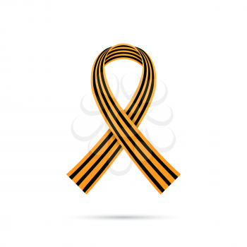St. George ribbon on white background, 9 may victory day symbol, vector illustration, eps 10