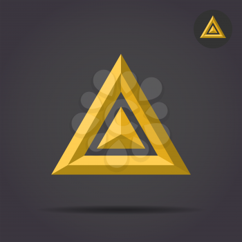 Delta letter sign, 2d triangle logo, vector illustration, eps 10