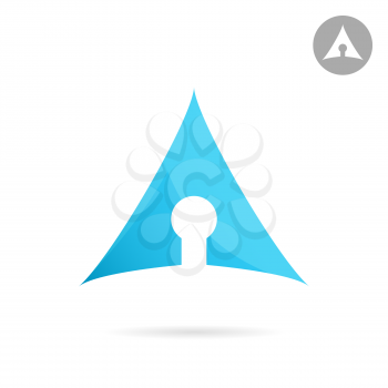 Keyhole icon on white background, 2d vector logo illustration, eps 10
