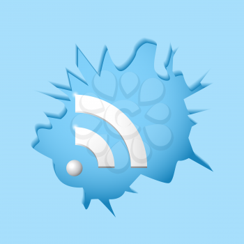 Wi-fi breaks barriers, concept of universally accessible Internet, 2d vector illustration, eps 10