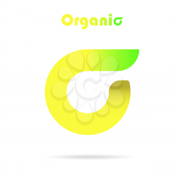 Sigma letter logo, eco concept icon, 2d vector logo, icon on white background, eps 10