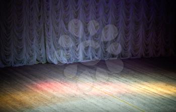 An empty theatrical stage background
