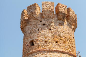 Campanella tower, old Genoese fort on Corsica island, France