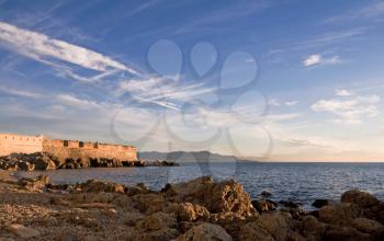 France, Cote d'Azur. Antibes panorama
