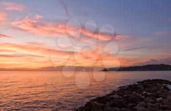 Cote d'Azur sunrise panoramic photo
