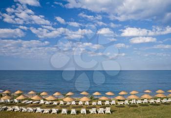 An empty beach on Mediterranean Sea, Turkey