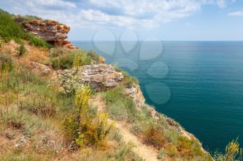 Rocky cliff on Kaliakra headland, Bulgarian Black Sea Coast