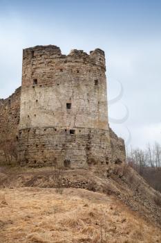 Tower of Koporye Fortress, historic village in Leningrad Oblast, Russia