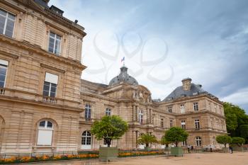 Paris, France - August 10, 2014: Luxembourg Palace facade. Paris, France