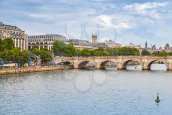 Pont Neuf, oldest bridge across Seine river in Paris, France