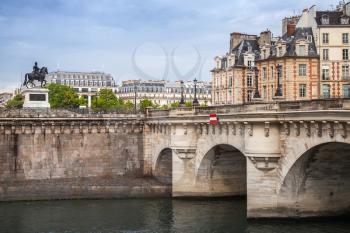 Pont Neuf. The oldest bridge across the Seine river in Paris, France