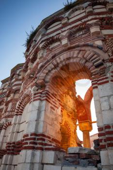 Ruined historical St. John Aliturghetos church in Nessebar town, Bulgaria