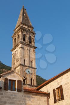 St. Nicholas Church in Perast town. Kotor Bay, Montenegro