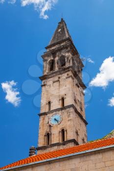  St. Nicholas Cathedral in Perast town. Kotor Bay, Montenegro