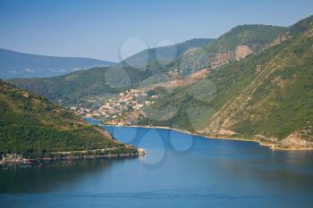 Bay of Kotor in the Summer morning, Adriatic Sea, Montenegro