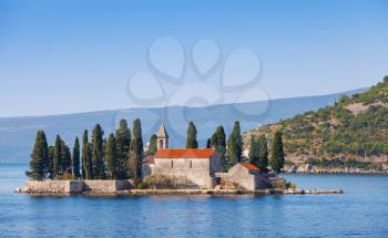 Montenegro, Bay of Kotor, island with Monastery 