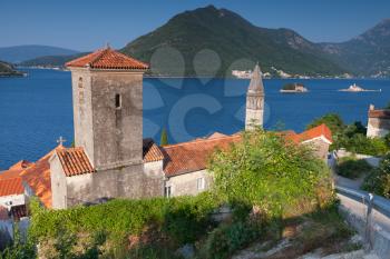 Ancient Churches in Perast. Bay of Kotor, Montenegro