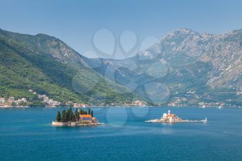 Small islands in Bay of Kotor, Adriatic Sea, Montenegro