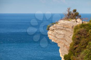 Rocky cliff on the Adriatic sea coast