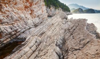 Landscape with Coastal rocks on Adriatic sea coast