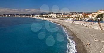 Beach in Nice. Cote d'Azur