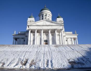 Helsinki cathedral, Finland. Winter