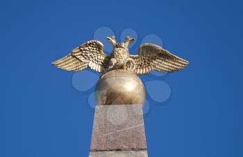 Double Eagle - Emblem of Russia on the monument in Helsinki, Finland