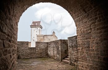 Beautiful ancient Herman castle in Narva. Estonia, Europe