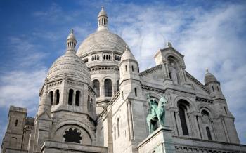 Basilique du Sacre Coeur facade. Paris, France