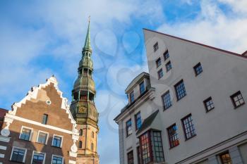 Saint Peter's Church in Riga City's historical center. Latvia