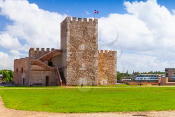 The Fortaleza Ozama exterior. Ozama Fortress is a sixteenth-century castle in Santo Domingo, Dominican Republic