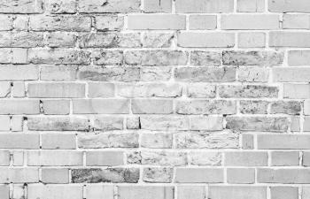 Old white brick wall, detailed flat background photo texture