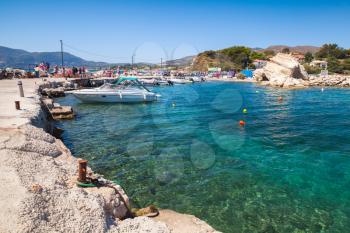  Agios Sostis landscape. Zakynthos island, Greece. Popular touristic destination for summer vacations