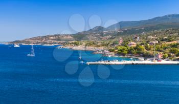Bay of Agios Nikolaos. Zakynthos island, Greece. Popular touristic destination for summer vacations