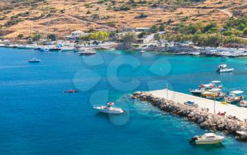 Agios Nikolaos port. Zakynthos island, Greece. Popular touristic destination for summer vacations