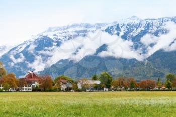 Spring Swiss Alps landscape. Interlaken district, Switzerland.