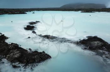 Iceland, landscape, Blue lagoon. This geothermal spa is one of the most visited attractions in Iceland