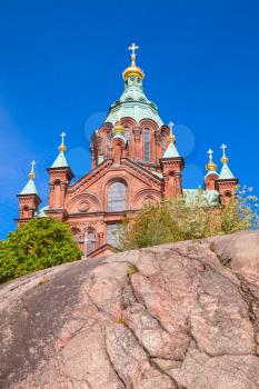 Uspenski Cathedral is an Eastern Orthodox cathedral in Helsinki, Finland, dedicated to the Dormition of the Theotokos. It was built in 1862-1868