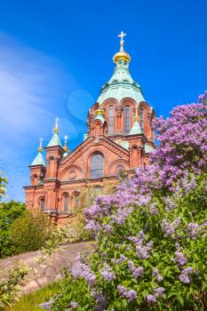 Uspenski Cathedral is an Eastern Orthodox cathedral in Helsinki, Finland, dedicated to the Dormition of the Theotokos. The cathedral was built in 1862-1868
