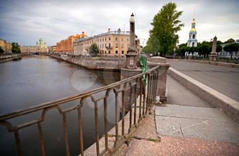 Old Pikalov bridge over the Griboyedov Canal
 in Saint-Petersburg, Russia