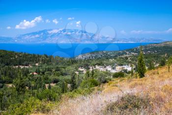 Coastal summer landscape of Zakynthos, Greek island in the Ionian Sea