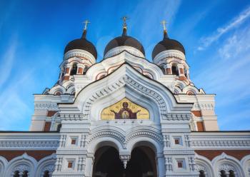 Alexander Nevsky Cathedral is orthodox cathedral in Tallinn Old Town, Estonia. It was built to a design by Mikhail Preobrazhensky in Russian Revival style between 1894 and 1900