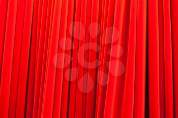 Red theatrical curtain pattern, background photo texture