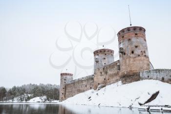 Olavinlinna is a 15th-century three-tower castle located in Savonlinna, Finland