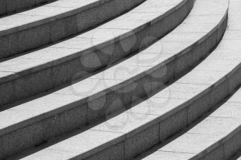 Abstract architecture background photo, dark gray round stairs