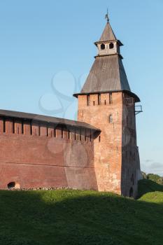 Novgorod Kremlin also known as Detinets stands in Veliky Novgorod on the left bank of the Volkhov River. It was built between 1484 and 1490. World Heritage Site