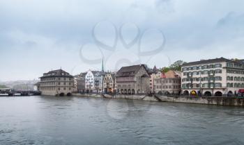Skyline of Zurich - the largest city in Switzerland and the capital of the canton Zurich 