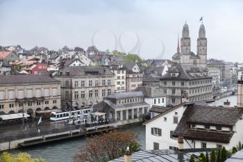 Cityscape of old Zurich - the largest city in Switzerland