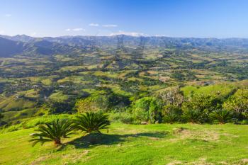 Montana Redonda in sunny day. Dominican Republic, natural landscape photo